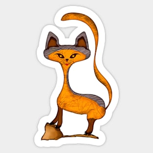 Amber cat Sticker